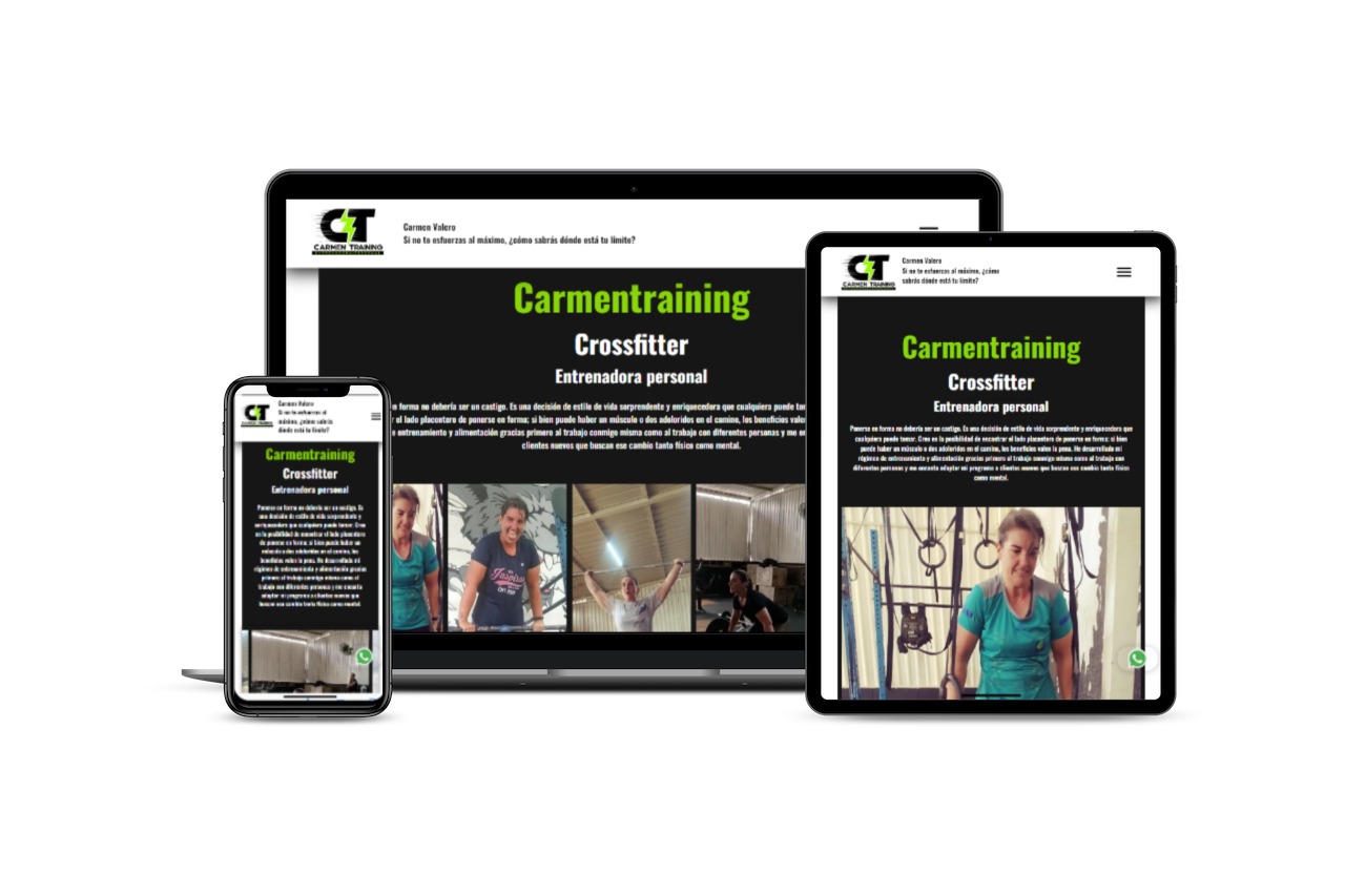 Proyecto de desarrollo web para Carmentraining